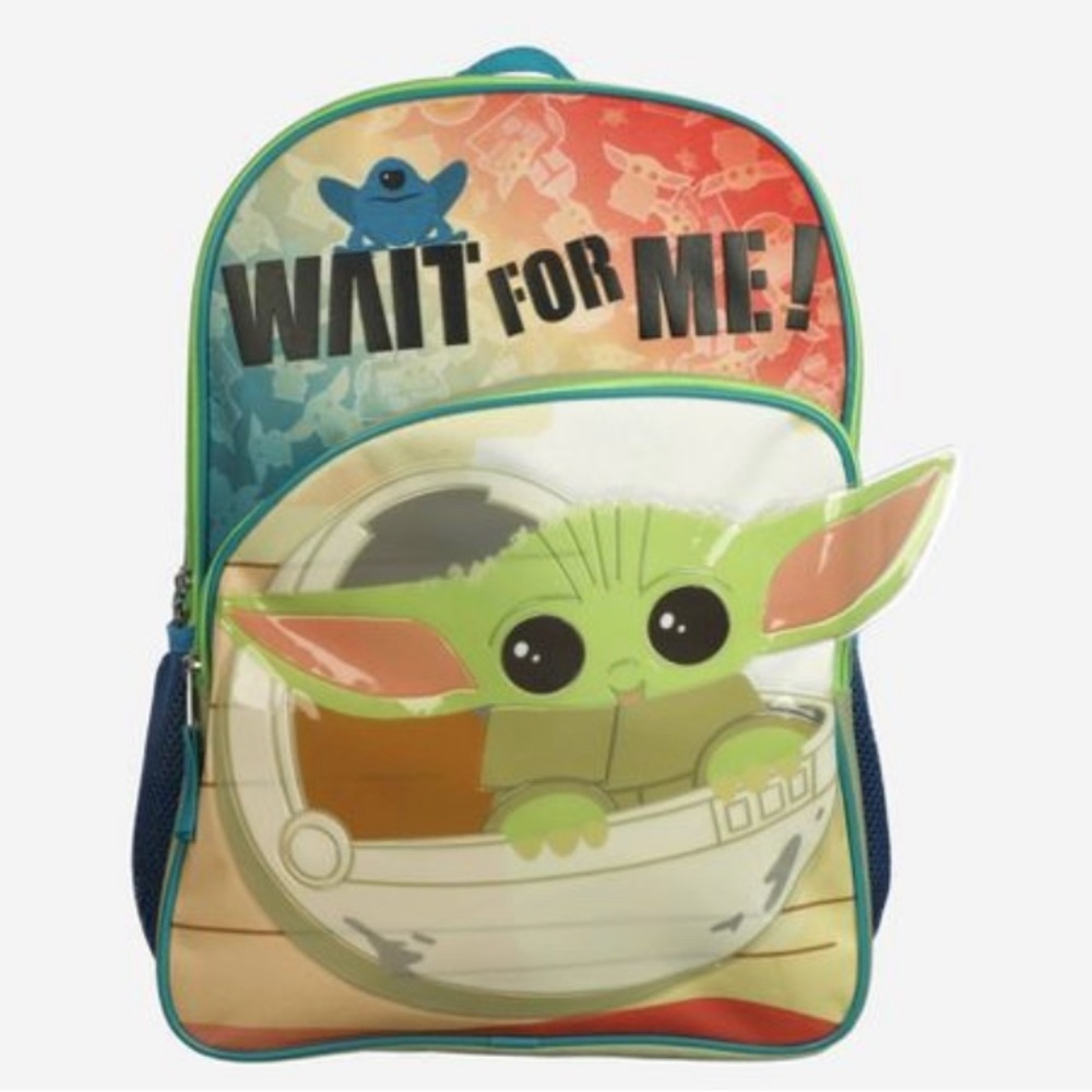 Star Wars: The Mandalorian Grogu Kids' 16" Backpack Wait for Me - Blue